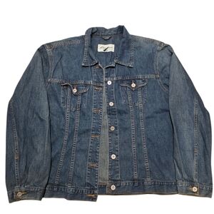 Eddie Bauer Denim Jacket Womens Blue Jean Trucker Cotton Coat Ladies